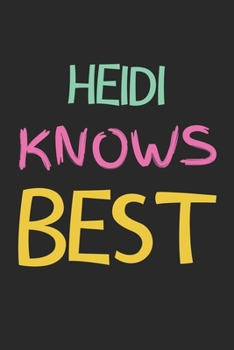 Heidi Knows Best: Lined Journal, 120 Pages, 6 x 9, Heidi Personalized Name Notebook Gift Idea, Black Matte Finish (Heidi Knows Best Journal)
