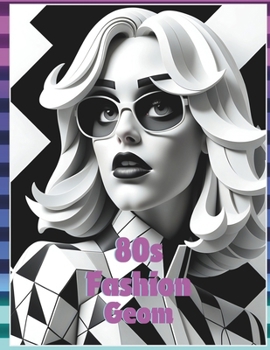 Paperback Coloring Book for Adults - 80s Fashion Geom Book
