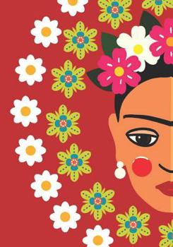 Paperback Whimsical Frida Red Folk Art Lined Undated Journal: Diary Notebook Book