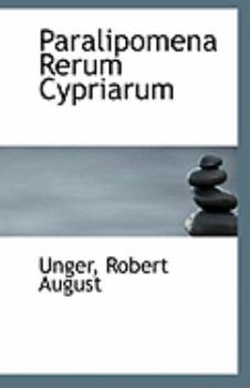 Paperback Paralipomena Rerum Cypriarum Book
