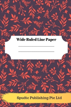 Paperback Fall and Thanksgiving Theme Wide Ruled Line Paper Book