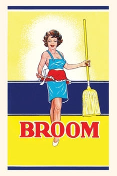 Paperback Vintage Journal Broom Label, Sexy Housewife Book