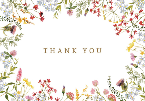 Gift Wildflowers Thank You Notes (14 Cards, 15 Self-Sealing Envelopes) Book