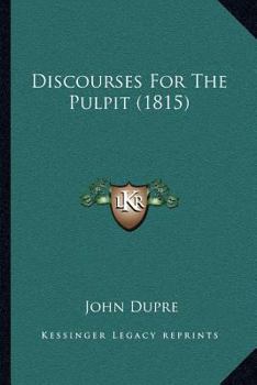 Paperback Discourses for the Pulpit (1815) Book