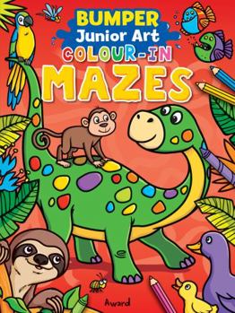 Paperback Junior Art - Colour-In Mazes, Bumper Book: Mazes to Solve and Color Book