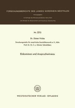 Paperback Einkommen Und Anspruchsniveau [German] Book