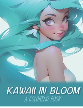 Paperback Kawaii in Bloom: A Coloring Book