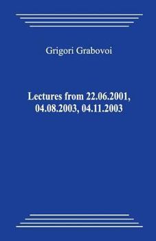 Paperback Lectures from 22.06.2001, 04.08.2003, 04.11.2003 Book