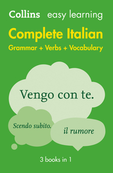 Paperback Complete Italian Grammar Verbs Vocabulary: 3 Books in 1 Book