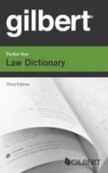 Paperback Gilbert Pocket Size Law Dictionary Book