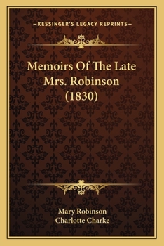 Memoirs of Mary Robinson: Perdita