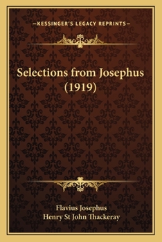 Paperback Selections from Josephus (1919) Book