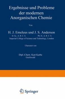 Paperback Ergebnisse Und Probleme Der Modernen Anorganischen Chemie [German] Book