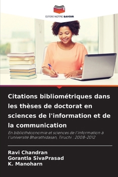 Paperback Citations bibliométriques dans les thèses de doctorat en sciences de l'information et de la communication [French] Book
