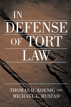 Paperback In Defense of Tort Law Book