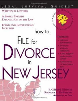 Paperback How to File for Divorce in New Jersey Book