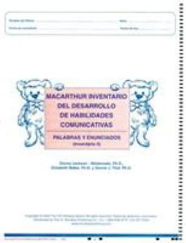 MacArthur Inventario del Desarrollo de Habilidades Comunicativas (Inventario): Inventario II: Palabras Y Enunciados