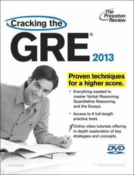 Paperback Cracking the GRE with DVD, 2013 Edition (Graduate School Test Preparation) Book