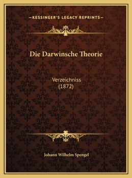 Hardcover Die Darwinsche Theorie: Verzeichniss (1872) [German] Book