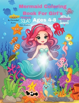 Paperback Mermaid Coloring Book For Girls Ages 4-8 Book