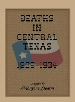 Paperback Deaths in Central Texas, 1925-1934 Book