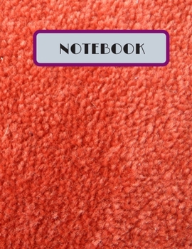 Paperback Notebook: Four Lined Notebook Journal - Carpet Orange Colour White Line Notebooks for Students - 101 Pages - Large (8.5 x 11 inc Book