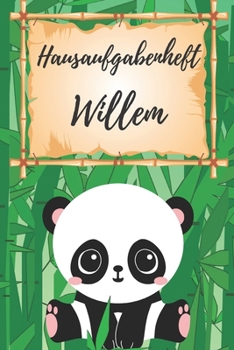 Paperback Hausaufgabenheft Willem: personalisiertes Panda Hausaufgabenheft / Grundschule / Schülerplaner für 1 Schuljahr mit Wochenübersicht / mit 2x Stu [German] Book