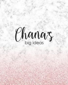 Paperback Chana's Big Ideas: Personalized Notebook - 8x10 Lined Women's Journal Book