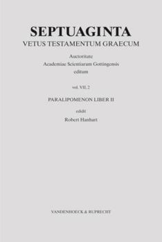 Hardcover Septuaginta. Band 7,2: Paralipomenon Liber II [German] Book