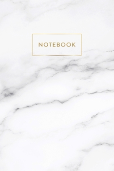 Paperback Notebook: Soft White Marble - Notizbuch in moderner Marmor Optik - ca. DIN A5 (6x9''), liniert, 108 Seiten, Wei?er Marmor mit Go Book