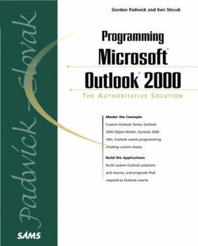 Paperback Programming Outlook 2000: The Authoritative Solution Book