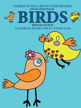 Paperback Coloring Book for 4-5 Year Olds (Birds) Book