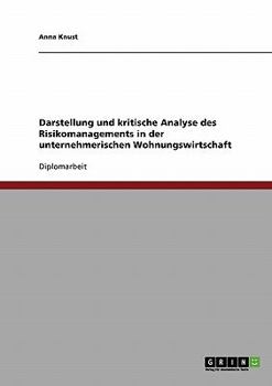 Paperback Risikomanagement in der unternehmerischen Wohnungswirtschaft [German] Book