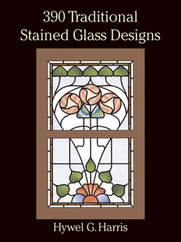 Paperback 390 Traditional Stained Glass Designs Book