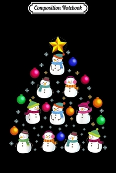 Paperback Composition Notebook: Funny Snowman Christmas Tree Ornament Decor Gift Journal/Notebook Blank Lined Ruled 6x9 100 Pages Book