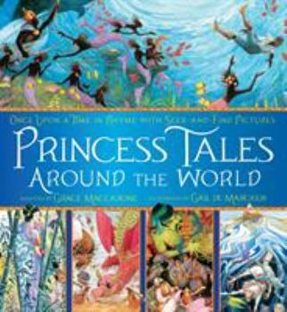 Hardcover Princess Tales Around the World: Once Upon a Time in Rhyme with Seek-And-Find Pictures Book
