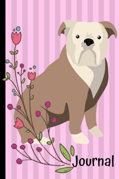Journal: Old English Bulldog Pink Journal Lined Blank Paper Diary