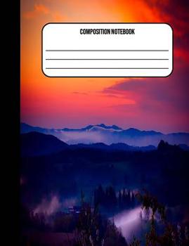 Paperback Composition Notebook: Sunset 100 Ruled pages (7.44 x 9.69) Book