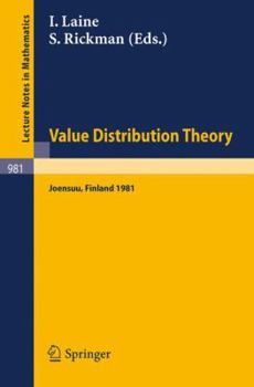 Paperback Value Distribution Theory: Proceedings of the Nordic Summer School in Mathematics Held at Joensuu, Finland, June 1-12, 1981 Book
