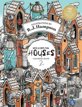 Steampunk Houses 2 Coloring Book