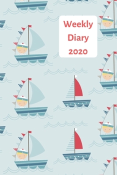 Paperback Weekly Diary 2020: 6x9 week to a page diary planner. 12 months monthly planner, weekly diary & lined paper note pages. Perfect for teache Book