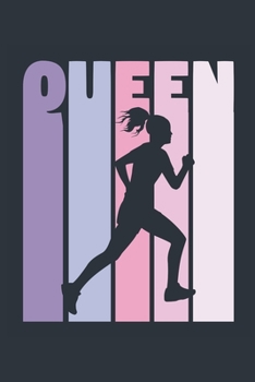 Vintage Running Notebook 'Running Queen' - Girls Running Writing Journal - Runner Gift - Retro Running Diary: Medium College-Ruled Journey Diary, 110 page, Lined, 6x9 (15.2 x 22.9 cm)