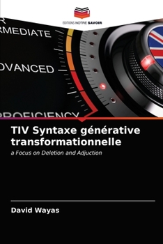 Paperback TIV Syntaxe générative transformationnelle [French] Book