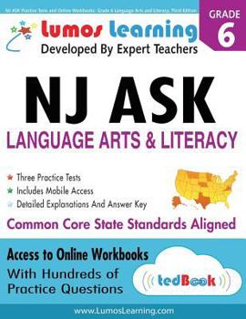 Paperback NJ ASK Practice Tests and Online Workbooks: Grade 6 Language Arts and Literacy, Third Edition: Common Core State Standards, NJASK 2014 Book