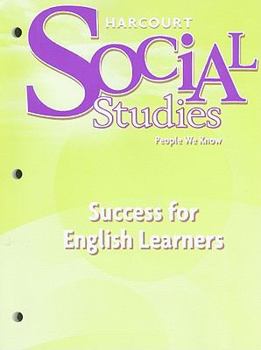Paperback Social Studies: People We Know, Grade 2: Success for English Learners Book