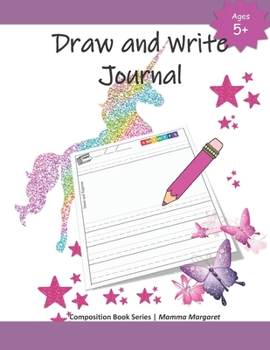 Paperback Draw and Write Journal: Girls Draw and Write Composition Book to express kids budding creativity through drawings and writing. Book