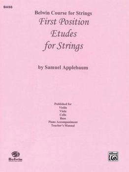 Paperback First Position Etudes for Strings: Bass Book