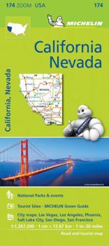 Map Mapa Zoom USA California - Nevada Book