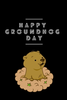 Funny Groundhog Day Theme Wide Ruled Line Paper