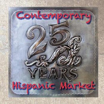 Paperback Contemporary Hispanic Market: 25 Years Book